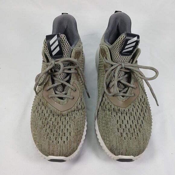 Adidas Alphabounce Beyond Men 8 Olive Cushioned Knit Running Sneaker - Picture 8 of 13